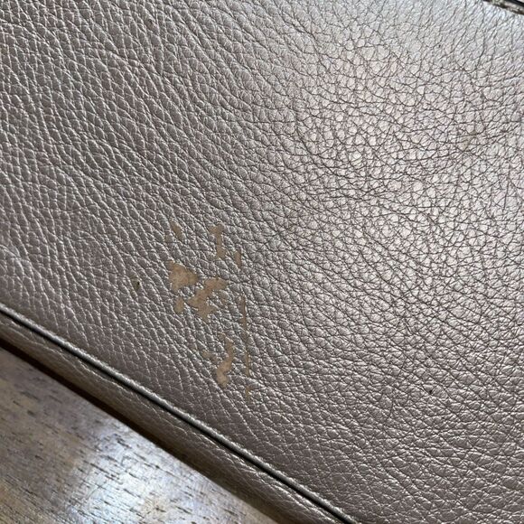 Coach Ava Large Leather Tote Handbag in Champagne Pink with Zip Closure - Picture 8 of 12